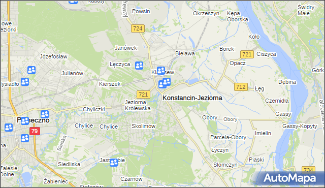 mapa Konstancin-Jeziorna, Konstancin-Jeziorna na mapie Targeo