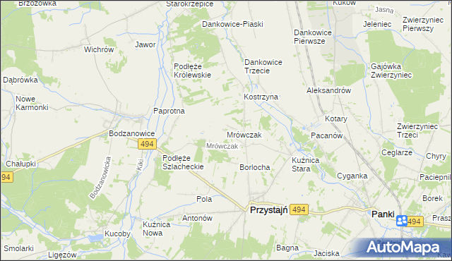 mapa Mrówczak, Mrówczak na mapie Targeo