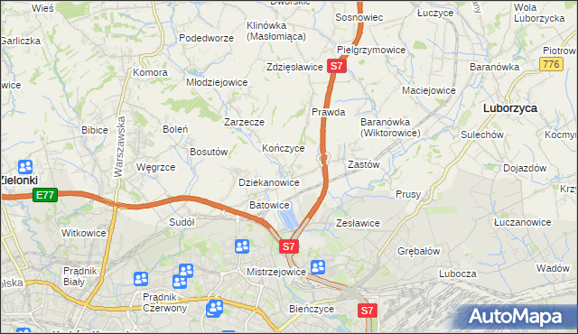 mapa Raciborowice gmina Michałowice, Raciborowice gmina Michałowice na mapie Targeo