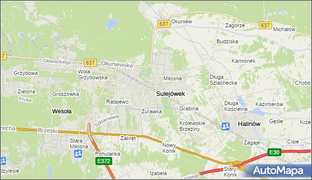 mapa Sulejówek, Sulejówek na mapie Targeo