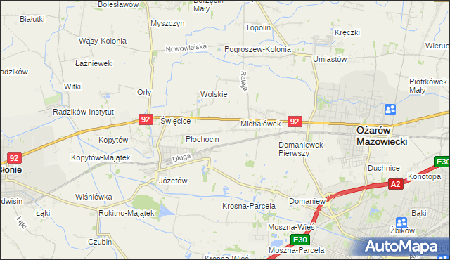 mapa Gołaszew, Gołaszew na mapie Targeo