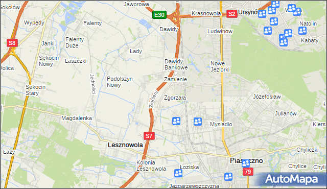 mapa Zgorzała, Zgorzała na mapie Targeo