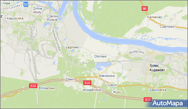 mapa Otorowo gmina Solec Kujawski, Otorowo gmina Solec Kujawski na mapie Targeo