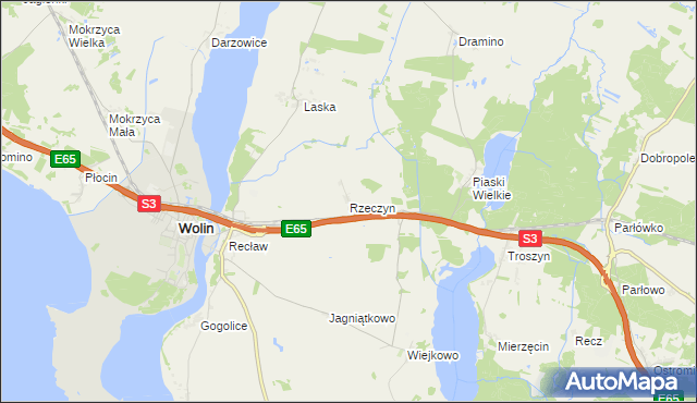 mapa Rzeczyn, Rzeczyn na mapie Targeo