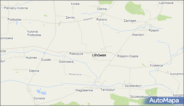 mapa Ulhówek, Ulhówek na mapie Targeo