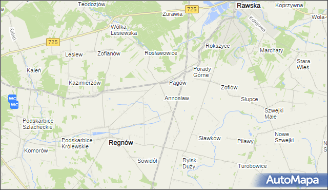 mapa Annosław, Annosław na mapie Targeo