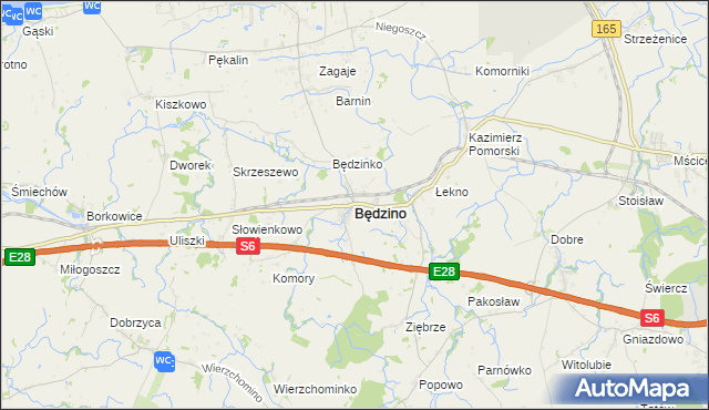 mapa Będzino, Będzino na mapie Targeo