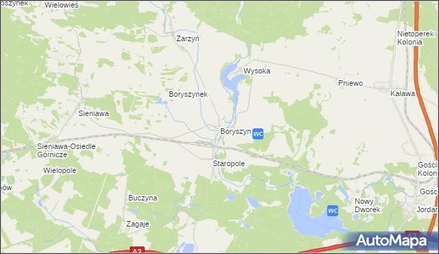 mapa Boryszyn, Boryszyn na mapie Targeo