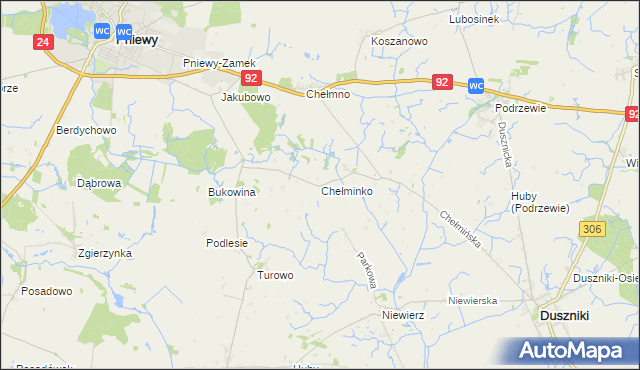 mapa Chełminko, Chełminko na mapie Targeo