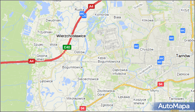 mapa Kępa Bogumiłowicka, Kępa Bogumiłowicka na mapie Targeo