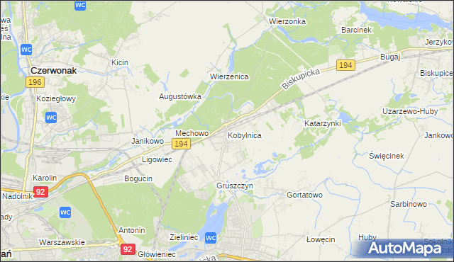 mapa Kobylnica gmina Swarzędz, Kobylnica gmina Swarzędz na mapie Targeo