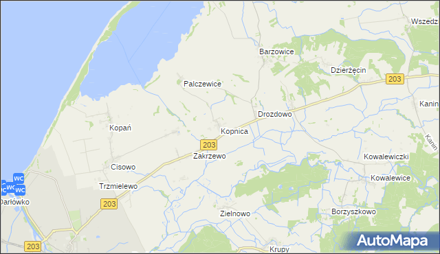 mapa Kopnica, Kopnica na mapie Targeo