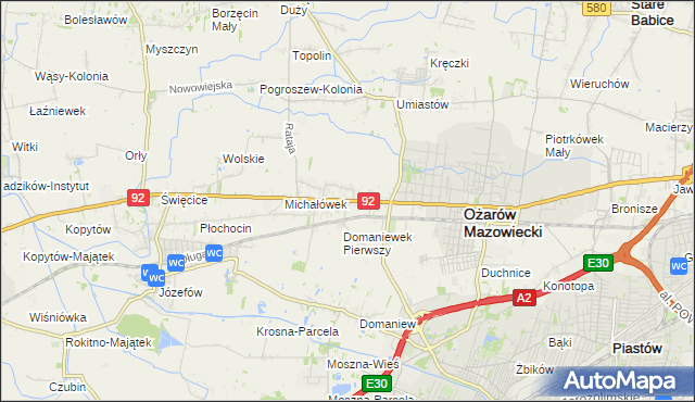 mapa Ołtarzew, Ołtarzew na mapie Targeo