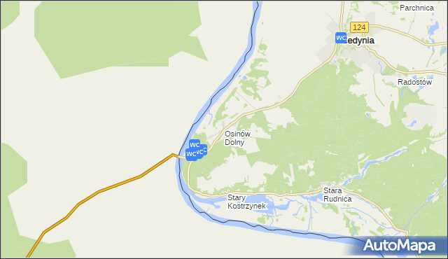mapa Osinów Dolny, Osinów Dolny na mapie Targeo