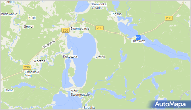 mapa Owink, Owink na mapie Targeo