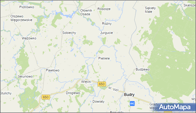 mapa Pietrele, Pietrele na mapie Targeo