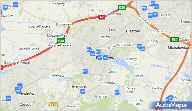 mapa Pruszków, Pruszków na mapie Targeo