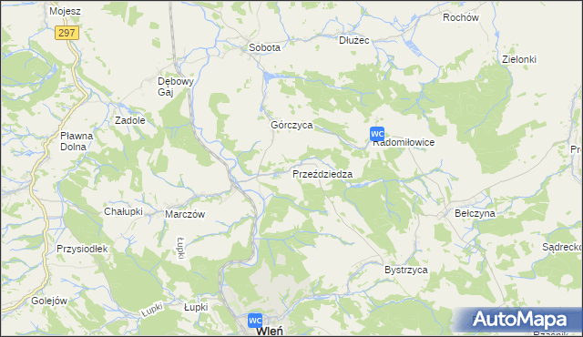 mapa Przeździedza, Przeździedza na mapie Targeo