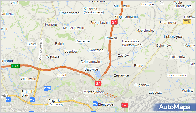 mapa Raciborowice gmina Michałowice, Raciborowice gmina Michałowice na mapie Targeo