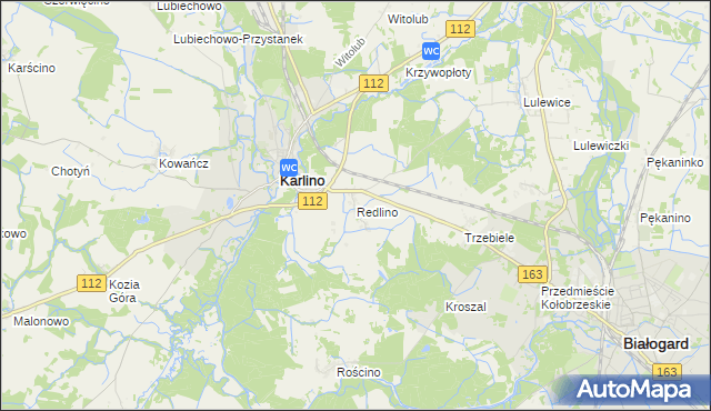 mapa Redlino, Redlino na mapie Targeo