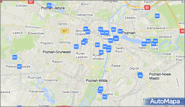 mapa Rynek Wildecki, Rynek Wildecki na mapie Targeo