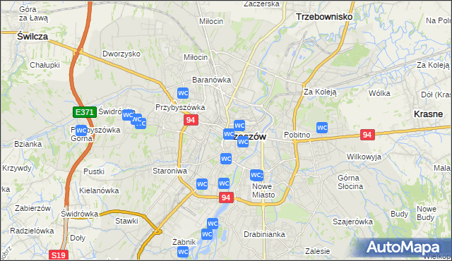 mapa Rzeszów, Rzeszów na mapie Targeo