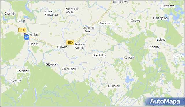 mapa Siedlisko gmina Gołdap, Siedlisko gmina Gołdap na mapie Targeo