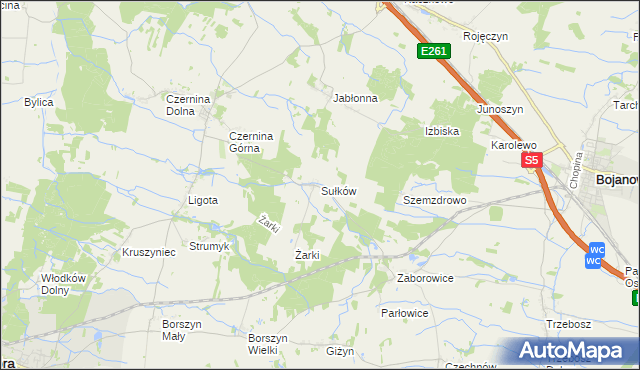 mapa Sułków gmina Góra, Sułków gmina Góra na mapie Targeo