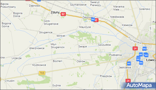mapa Świące, Świące na mapie Targeo