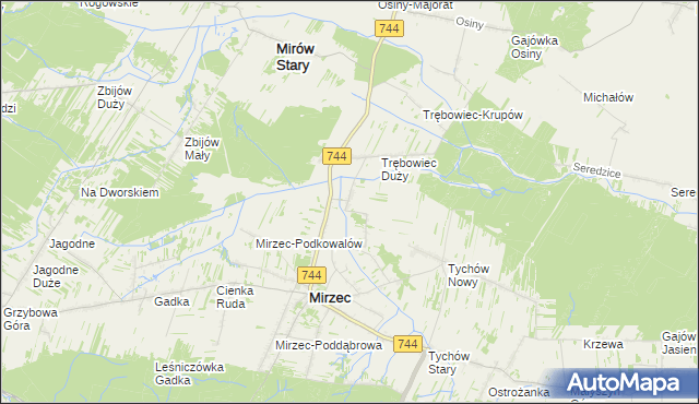 mapa Trębowiec Mały, Trębowiec Mały na mapie Targeo