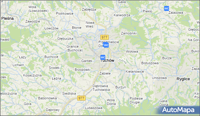 mapa Tuchów, Tuchów na mapie Targeo