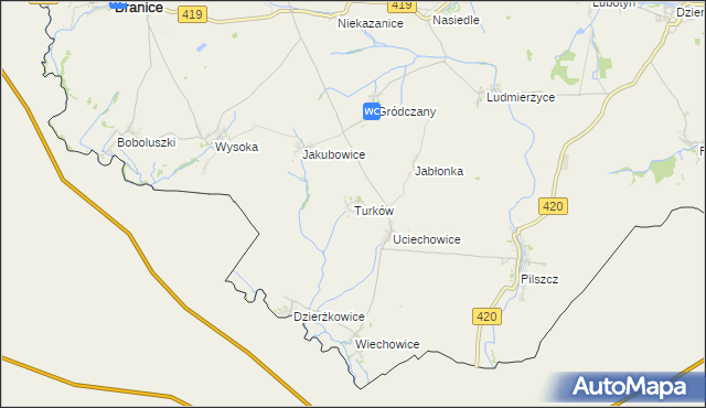 mapa Turków, Turków na mapie Targeo