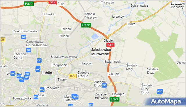 mapa Wólka powiat lubelski, Wólka powiat lubelski na mapie Targeo