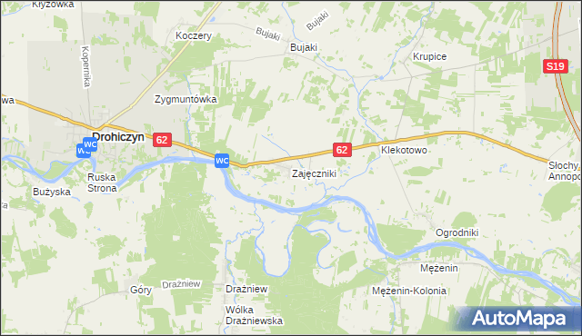 mapa Zajęczniki, Zajęczniki na mapie Targeo