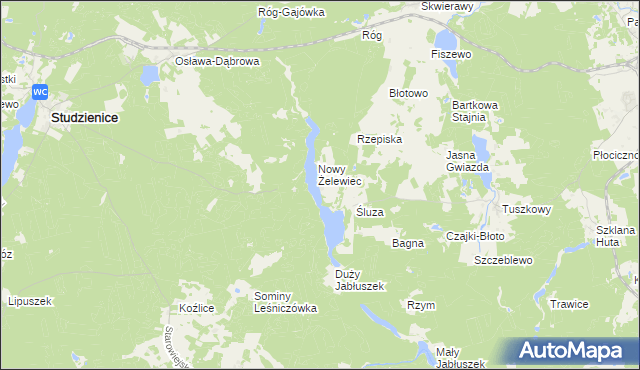 mapa Żelewiec, Żelewiec na mapie Targeo