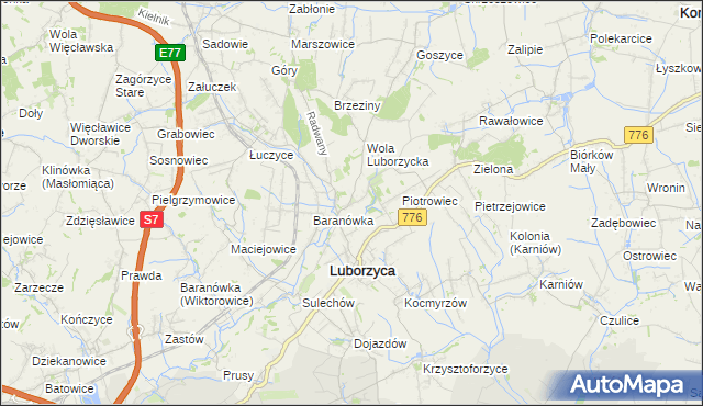mapa Wysiołek Luborzycki, Wysiołek Luborzycki na mapie Targeo