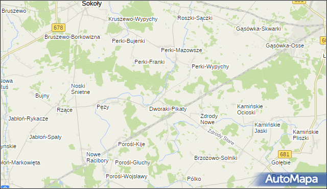 mapa Dworaki-Staśki, Dworaki-Staśki na mapie Targeo