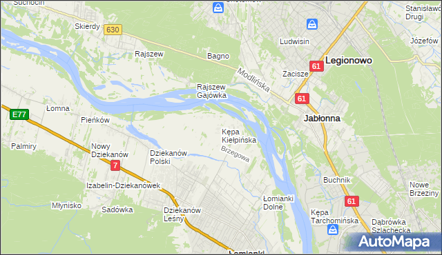 mapa Kępa Kiełpińska, Kępa Kiełpińska na mapie Targeo