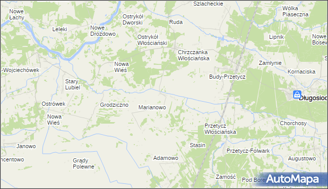 mapa Olszaki, Olszaki na mapie Targeo