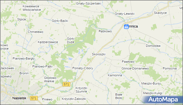 mapa Skoroszki, Skoroszki na mapie Targeo