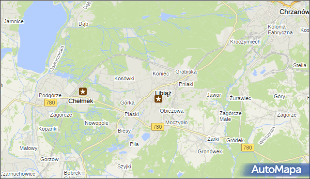 mapa Libiąż, Libiąż na mapie Targeo