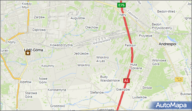 mapa Wiskitno A-Las, Wiskitno A-Las na mapie Targeo