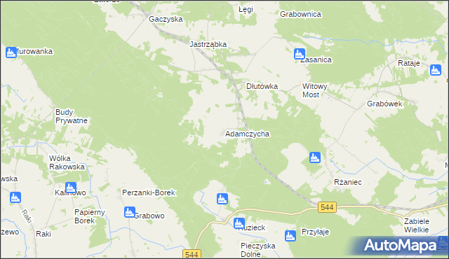 mapa Adamczycha, Adamczycha na mapie Targeo