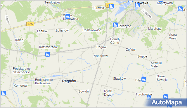 mapa Annosław, Annosław na mapie Targeo