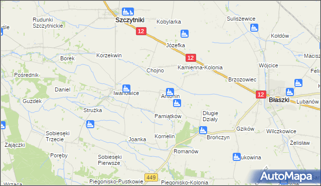 mapa Antonin gmina Szczytniki, Antonin gmina Szczytniki na mapie Targeo