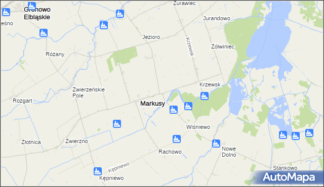 mapa Balewo gmina Markusy, Balewo gmina Markusy na mapie Targeo