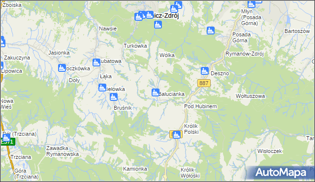 mapa Bałucianka, Bałucianka na mapie Targeo