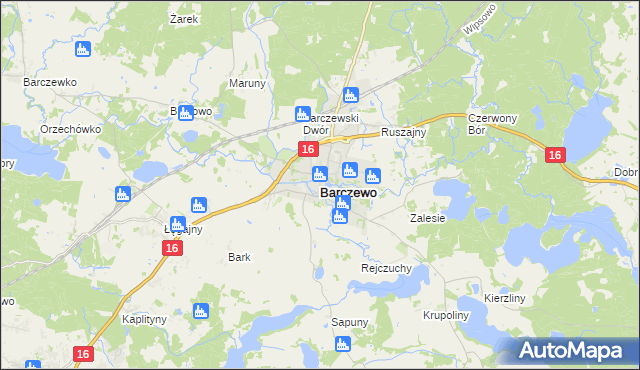 mapa Barczewo, Barczewo na mapie Targeo