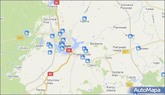 mapa Barlewiczki, Barlewiczki na mapie Targeo