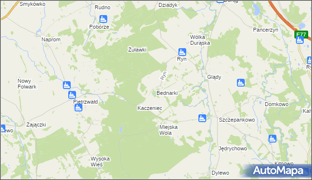 mapa Bednarki, Bednarki na mapie Targeo